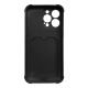 2. Card Armor Case Pouch Cover for Xiaomi Redmi 10X 4G / Xiaomi Redmi Note 9 Card Wallet Silicone Armor Cover Air Bag Black