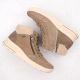 19. Beige waterproof leather ankle boots for women – Rieker L7701-24