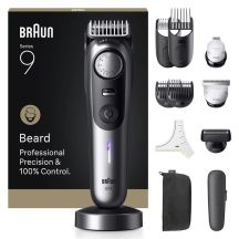 Braun BeardTrimmer 9 BT9560 Wet & Dry Black, Silver