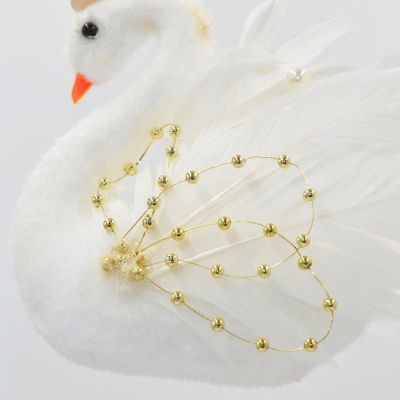 10. SWAN DECORATIVE HANGING BAUBLE 17CM GOLDEN WINGS