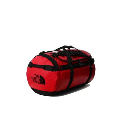 6. The North Face Base Camp Duffel L Sports Bag 95L Polyester Black, Red