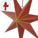 8. DECORATIVE HANGING PAPER STAR FSC 14x45CM RED 7 ARMS MICA