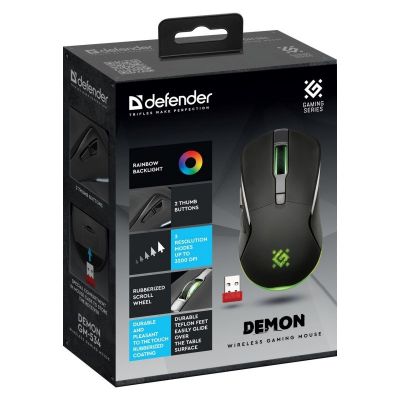 5. Defender Wireless Mouse Demon GM-534 RF 3200DPI 6P 52534