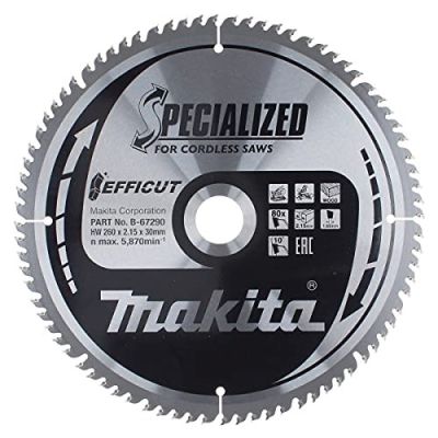 4. TCT disc Makita B-67240 260X2.15X30mm 10° T80 EFFICUT