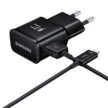 Samsung EP-TA200EBE USB-A 15W wall charger with EP-DR140ABE USB-A - USB-C cable (OOB Bulk - replacement packaging) - black