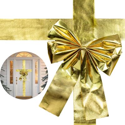 DOOR BOW 33x42CM GOLDEN RIBBON