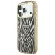 2. Guess IML Zebra Glitter Triangle Logo MagSafe iPhone 17 Pro / 18 Pro Case - Gold