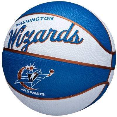 6. Wilson Team Retro Washington Wizards Mini Ball Basketball WTB3200XBWAS