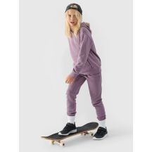 Girls' sweatshirt with hood, open, 4F Junior 4FJWMM00TSWSF1316-51S