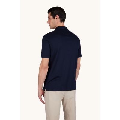 3. Paul&Shark Men's Cotton and Lyocell Polo Shirt Navy Blue (25411283-13)