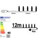 8. CHRISTMAS TREE LIGHTS LIGHT CHAIN CANDLES 50 LED WARM WHITE