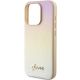 6. Guess Saffiano Iridescent Script case for iPhone 14 Pro - gold