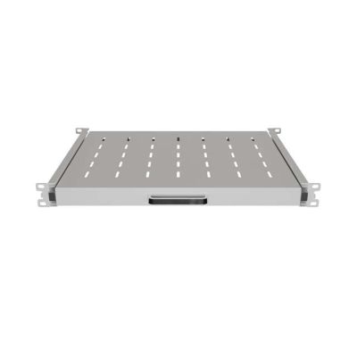 8. LANBERG SLIDE-OUT SHELF FOR 19" RACK CABINETS 350MM GRAY (1U/445X350MM LOAD CAPACITY UP TO 35KG, 4-POINT MOUNTING)
