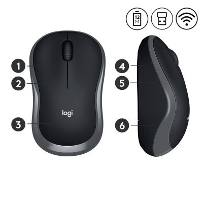 4. Logitech 910-002238 Mouse (Optical; 1000 DPI; Gray)