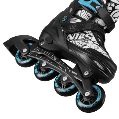 8. NH10907 4in1 ROLLER SKATES WITH EXTENDED HOCKEY BLADES TINTY GREEN SIZE M (35-38) NILS EXTREME