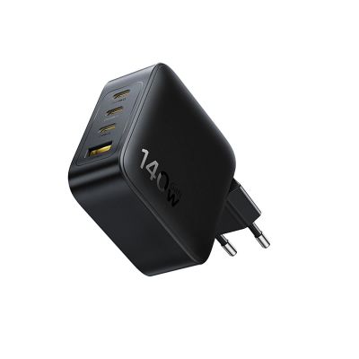 5. Baseus EnerFill FH11 GaN 140W Wall Charger 3xUSB-C + 1xUSB-A - Black