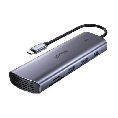 2. UNITEK HUB USB-C 9IN1, HDMI, VGA, SD, RJ45, 3X USB-A, PD 100W