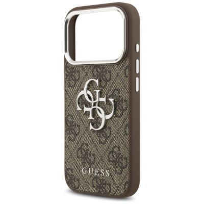 6. Guess 4G Big 4G Classic Logo case for iPhone 17 Pro brown - silver