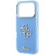 6. Guess IML 4G Script Metal Case for iPhone 17 Pro / 18 Pro - Light Blue