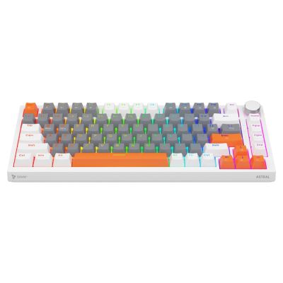 7. SAVIO MAGNETIC KEYBOARD ASTRAL WHITE OUTEMU WHITE JADE RGB 3 KEYCAPS COLORS