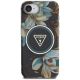 3. Guess IML Metal Glitter Flowers Triangle MagSafe case for iPhone 16e - black