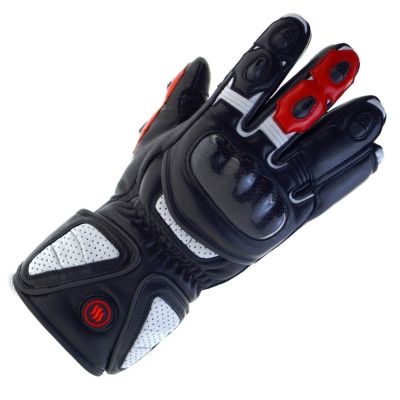 35. GLOVII HEATED MOTORCYCLE GLOVES, BATTERY- OR RECHARGEABLE-BATTERY POWERED, XL, BATTERIES, CHARGER AND CABLES INCLUDED, GDBXL