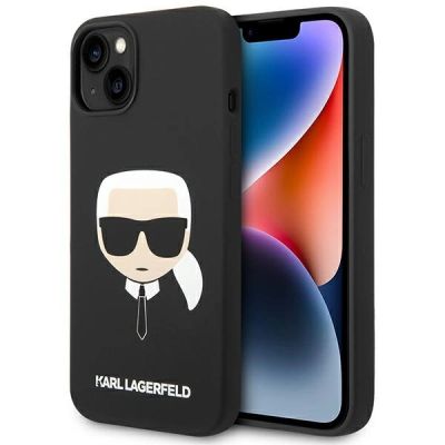 Karl Lagerfeld Silicone Karl`s Head Case for iPhone 13 / 14 / 15 - Black