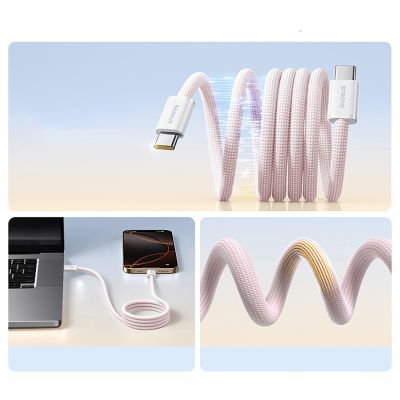 6. Baseus Dynamic 4 Pro 100W USB-C - USB-C Cable 1m - Pink
