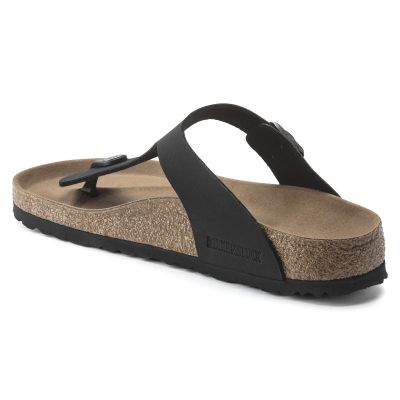 3. Birkenstock Gizeh Birko-Flor Women's Narrow Black Flip-Flops for Narrow Feet, Vegan Black (1020487)