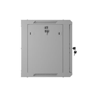14. Lanberg 19" 9U 600X450 gray wall-mounted rack cabinet with perforated doors (flat pack)