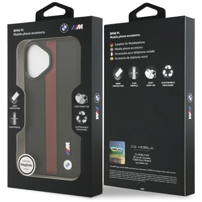 8. BMW M Perforated Stripe Logo MagSafe Case for iPhone 17 - Red