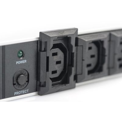 10. Digitus PDU 19" Rackmount Power Strip, 10x C13 sockets, 2.0m, 1x C14 plug, 10A, overload protection, aluminum profile