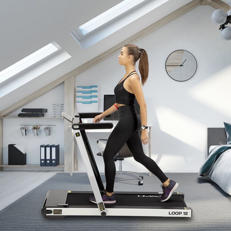 18. HMS LOOP12 MULTI Electric Treadmill with Desk 1-12 km/h, Gray