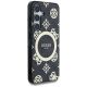 4. Guess 4G Background Gold Electroplated Peony Pattern MagSafe case for Samsung Galaxy S25 black