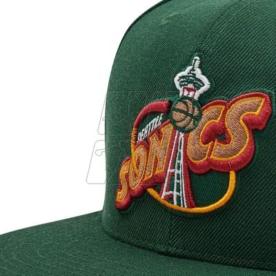 4. Mitchell &amp; Ness NBA Team Ground 2.0 Snapback HWC Seattle Supersonic Cap HHSS3258-SSUYYPPPGREN