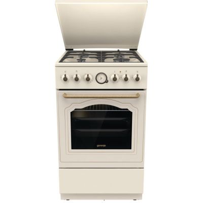 3. GORENJE GKS5B70CLI Retro gas-electric cooker | AirFry | convection | AquaClean | cream