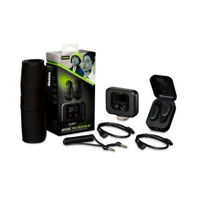 6. Shure MV-TWO-KIT-Z6 - Set of two MoveMic MV-LAV wireless microphones, charging case, receiver