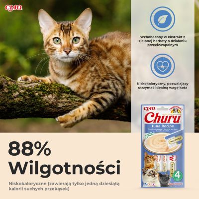 4. Inaba CHURU Tuna Treat for Cats 4x14g