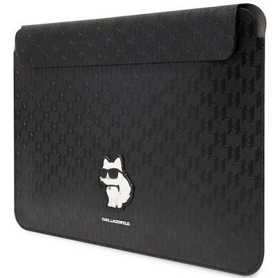 2. Karl Lagerfeld Saffiano Monogram Choupette case for a 16" laptop - black