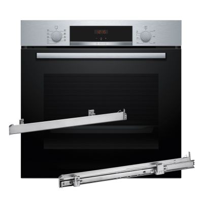 4. Oven BOSCH HBA514BS3 + Telescopic guides 1 level BOSCH HEZ538000
