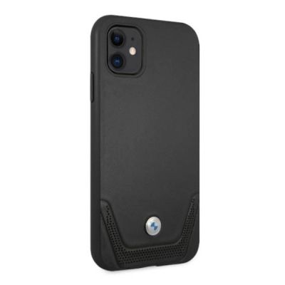 4. BMW Leather Perforate Case for iPhone 11 / Xr - Black