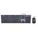 IBOX IKMS606 keyboard + mouse set (USB 2.0; (US); black; optical; 800 DPI)