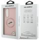 8. Karl Lagerfeld Silicone Nauble Heads And Circle MagSafe Case for Samsung Galaxy S25 Edge - Pink