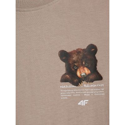 8. Girls' regular printed T-shirt 4F 4FJKAW26TTSHF4424-83S