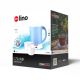 11. ELDOM C190 LINO 0.6 L 550W BLUE TOURIST KETTLE + TWO CUPS, TWO SPOONS