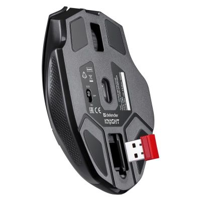 4. DEFENDER MOUSE GM-885 KNIGHT RF WIRELESS 3200dpi 8P BLACK