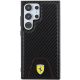 3. Ferrari Carbon Stitched Bottom case for Samsung Galaxy S24 Ultra - black