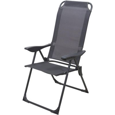 9. Folding Graphite Camping Chair with Armrests REDCLIFFS