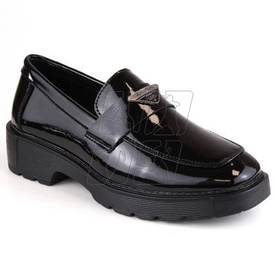 2. Filippo W PAW463 black patent leather slip-on shoes