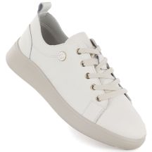 Beige women's leather shoes Vinceza 41508